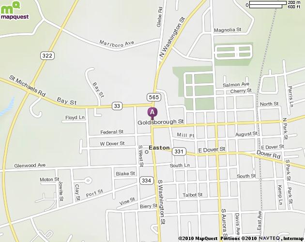 Map of Easton